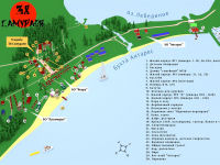 Карта Усадьбы 38 самураев и пляжа Лебединое озеро (Антарес)
