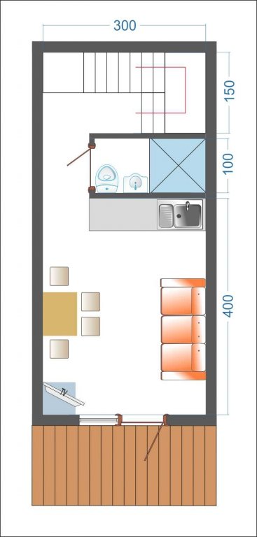 Схема номера 2 - первый этаж 2016. Отдых в Приморье.