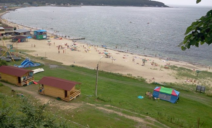 Вид на пляж БО Лукоморье 2012. Отдых в Приморье.