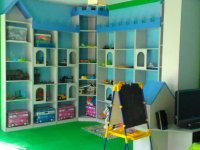 Игровая комната, синий замок с игрушками для мальчиков