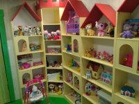 Игровая комната, красный замок для девочек